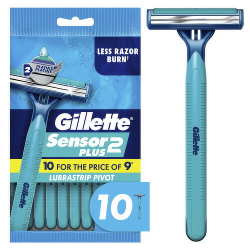 Gillette Sensor2 Plus Pivoting Head Men's Disposable Razors Image 1 of 6