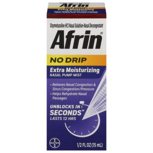 Afrin Nasal Pump Mist, Extra Moisturizing, No Drip