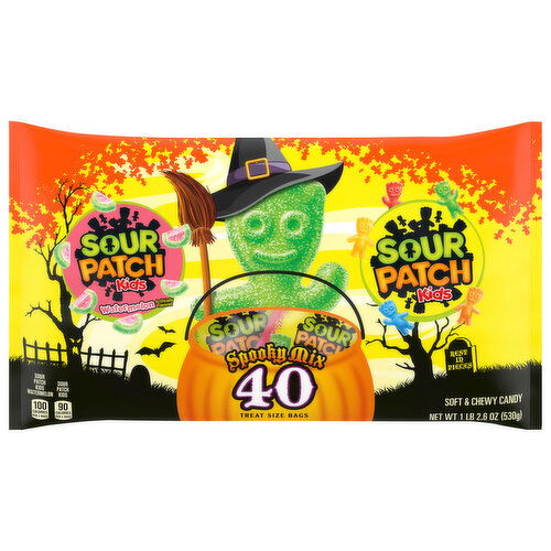 Mondelez International Candy, Spooky Mix, Soft & Chewy, Treat Size Bags