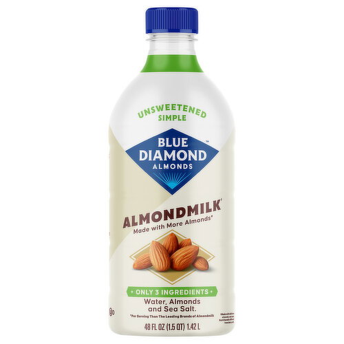 Blue Diamond Almonds Unsweetened Simple Almondmilk