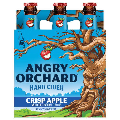 Angry Orchard Hard Cider, Crisp Apple, 6 Pack