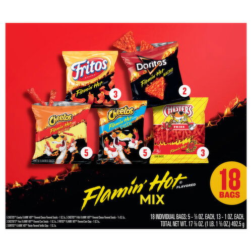Frito Lay Flamin' Hot Mix Flavored Snack Mix