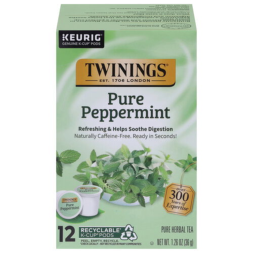 Twinings K-Cup Pods Pure Peppermint Herbal Tea Image 1 of 5