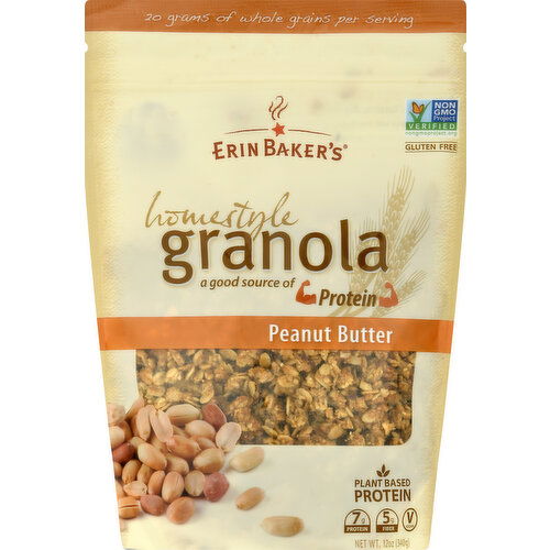 Erin Baker's Granola, Peanut Butter, Homestyle