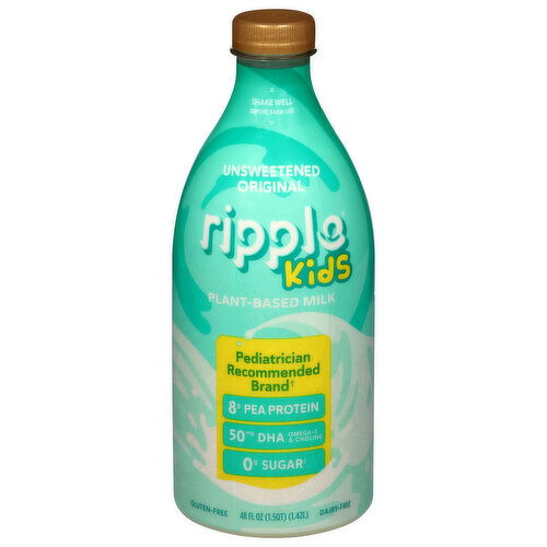 Ripple Dairy-Free Plant-Based Unsweetened Original Milk