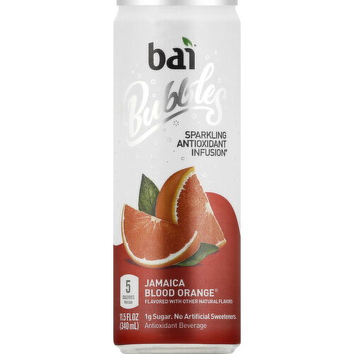 Bai Sparkling Water, Antioxidant Infusion, Jamaica Blood Orange