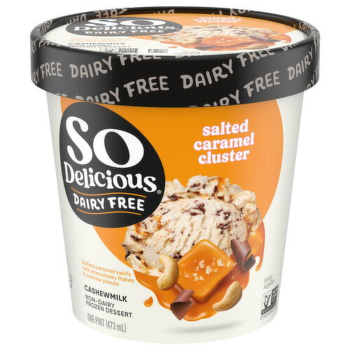 So Delicious Dairy Free Non-Dairy Cashewmilk Salted Caramel Cluster Frozen Dessert