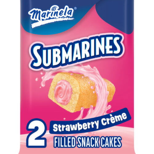 Marinela Strawberry Crème Filled Snack Cakes, 2 count, 2.47 oz