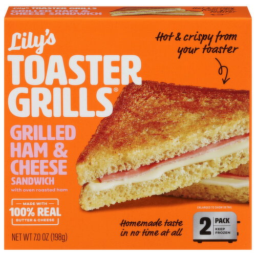 Lily's Toaster Grills Grilled Ham & Cheese Sandwich with Oven Roasted Ham Image 1 of 6