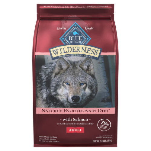 Blue Buffalo Food for Dogs, Natural, with Salmon, Nature's Evolutionary Diet, Adult