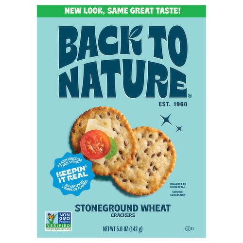 Back to Nature Crackers, Stoneground Wheat