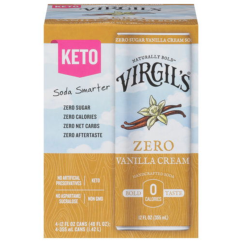 Virgil's Soda, Zero, Vanilla Cream