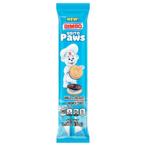 Bimbo Sandwich Cookies. Vanilla and Chocolate