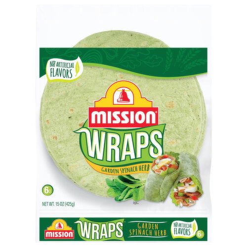 Mission Garden Spinach Herb Wraps