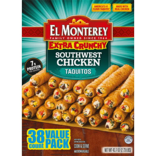 El Monterey El Monterey Extra Crunchy Southwest Chicken Taquito Value Pack