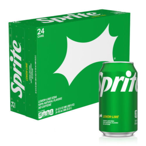 Sprite Lemon Lime Soda Soft Drinks, 12 fl oz