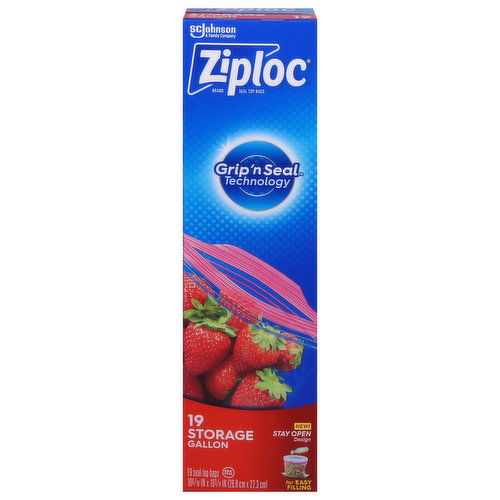 Ziploc Seal Top Bags, Storage, Gallon