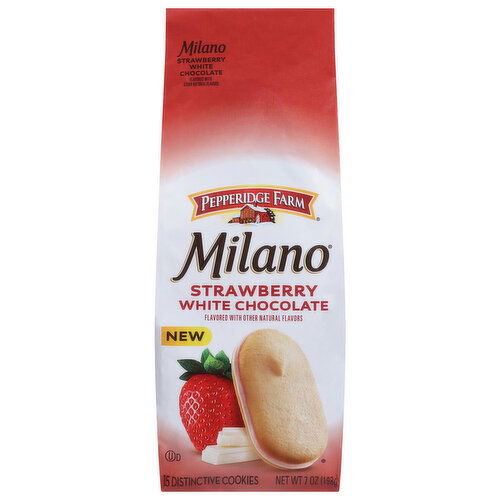 Pepperidge Farm Cookies, Distinctive, Strawberry White Chocolate