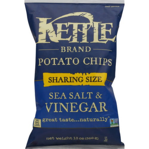 Kettle Potato Chips, Sea Salt & Vinegar, Sharing Size