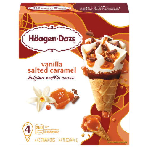 Haagen-Dazs Vanilla Salted Caramel Ice Cream Cones