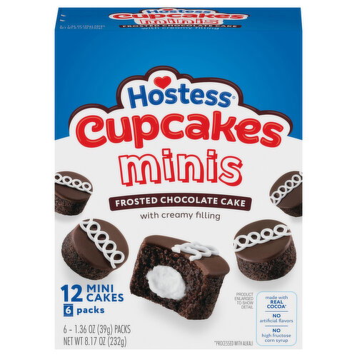 Hostess Frosted Chocolate Minis Cupcakes Image 1 of 6