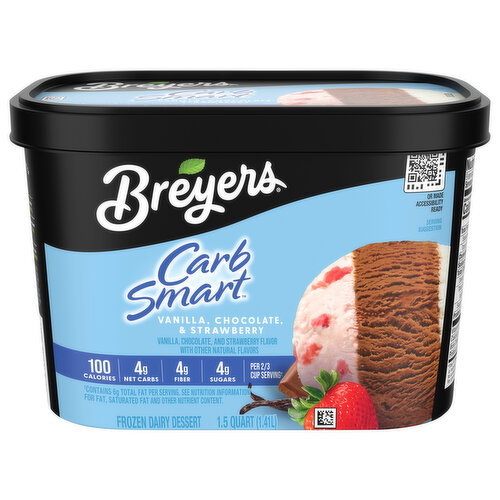 Breyers Vanilla Chocolate Strawberry Frozen Dairy Dessert
