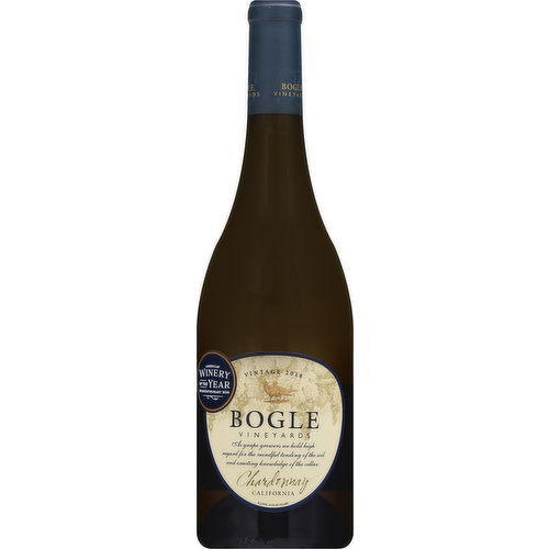 BOGLE VINEYARDS Chardonnay, California, Vintage 2018