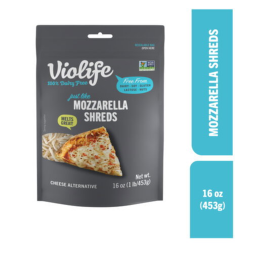 Violife Just Like Mozzarella Shreds Shredded Cheese, Dairy-Free Vegan Image 1 of 7