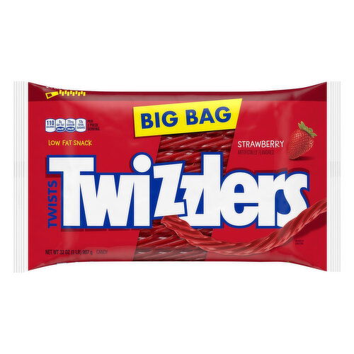 Twizzlers Candy, Low Fat, Strawberry, Big Bag