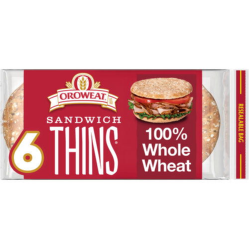 Oroweat Whole Wheat Pre-sliced Rolls, 6 count, 12 oz