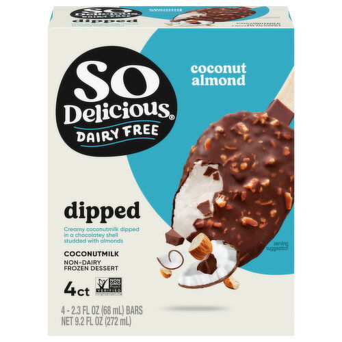 So Delicious Dairy Free Non-Dairy Coconutmilk Dipped Coconut Almond Frozen Dessert