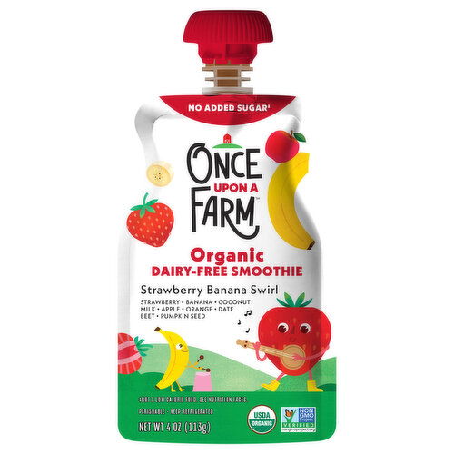 Once Upon a Farm Organic Dairy-Free Strawberry Banana Smoothie