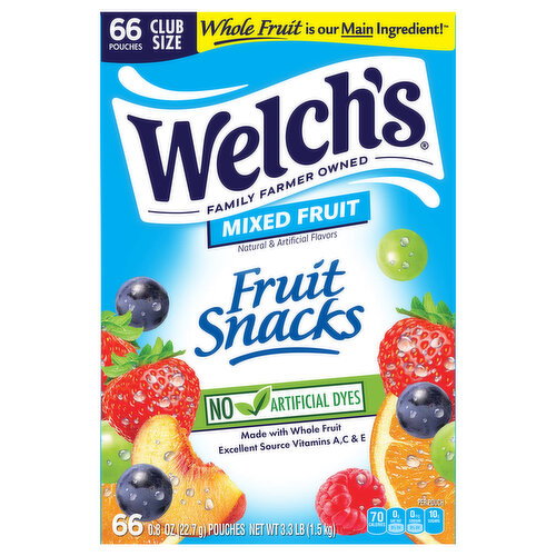 Welch's Mixed Fruit Fruit Snacks Club Size