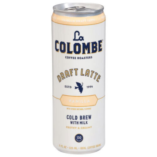 La Colombe Coffee Drink, Draft Latte, Vanilla, Cold Brew