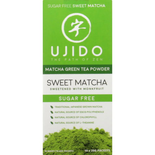 Ujido Green Tea Powder, Sugar Free, Sweet Matcha