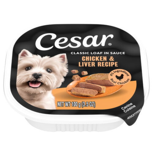 Cesar Classic Loaf in Sauce Chicken & Liver Recipe Canine Cuisine