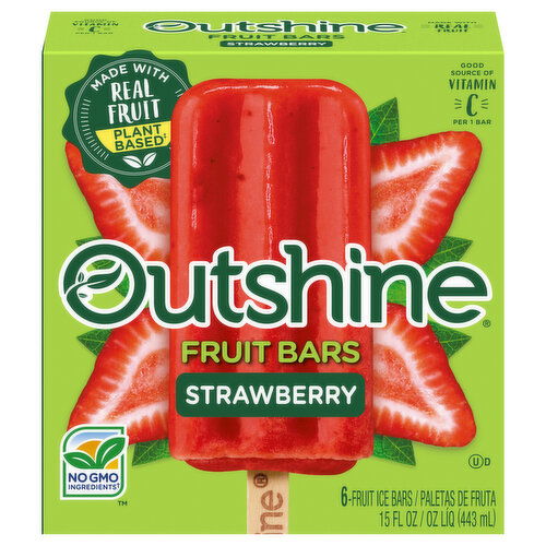 Outshine Strawberry Frozen Fruit Bars, 6 Count