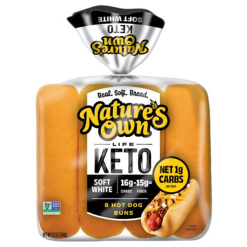 Nature's Own Keto Soft White Hot Dog Buns