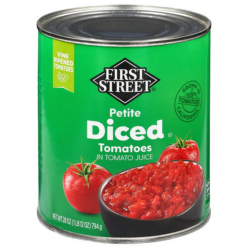 First Street Petite Diced Tomatoes in Tomato Juice Image 1 of 6