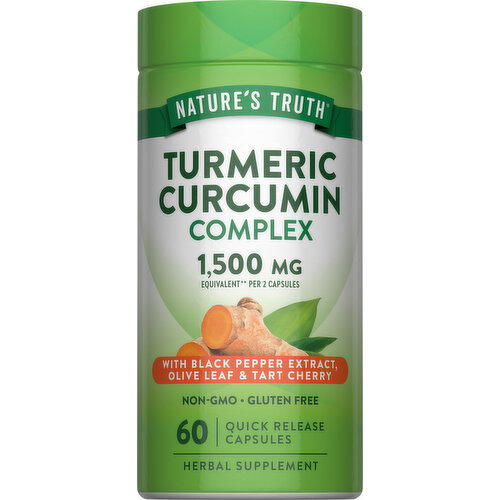Nature's Truth Advanced Capsules 1500 mg Turmeric Curcumin Complex