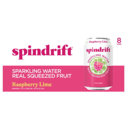 Spindrift Unsweetened Raspberry Lime Sparkling Water