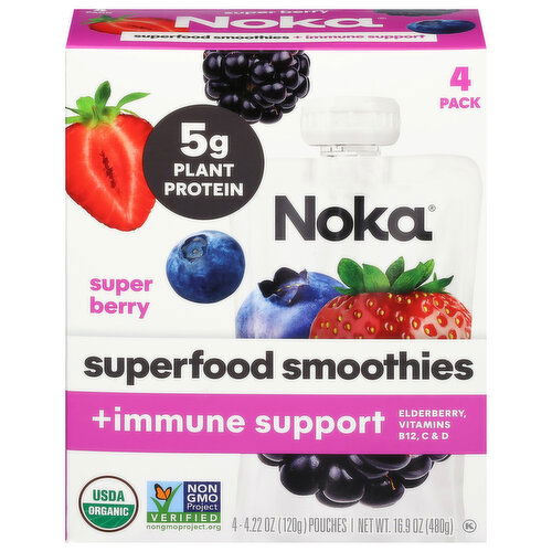 Noka +Immune Support Super Berry Superfood Smoothies