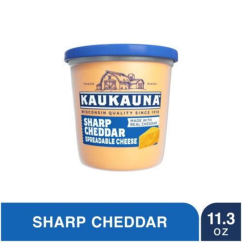 Kaukauna Spreadable Cheese, Sharp Cheddar