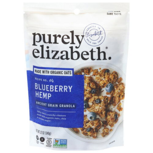 Purely Elizabeth Granola, Ancient Grain, Blueberry Hemp