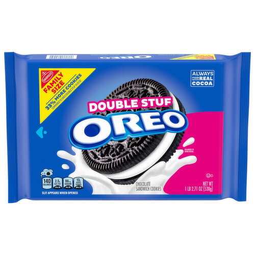 Oreo Double Stuf Chocolate Sandwich Cookies Family Size