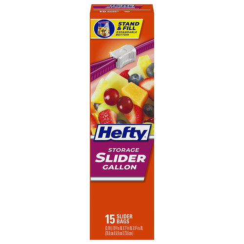 Hefty Gallon Storage Slider Bags Image 1 of 4