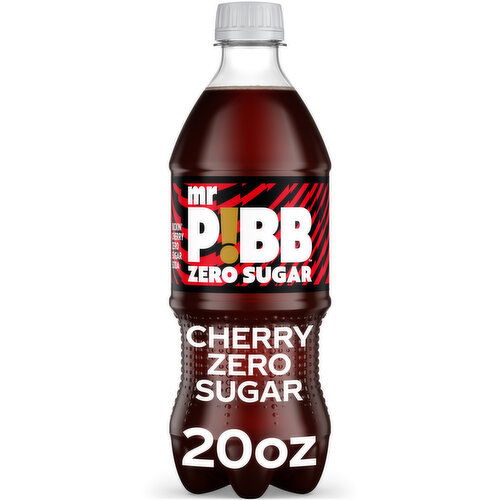 Pibb Mr.  Zero Sugar Cherry Soda Soft Drink Bottle