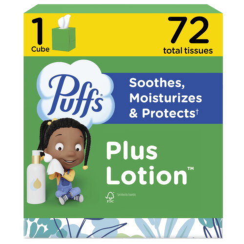 Puffs Plus Lotion Facial Tissue Image 1 of 6