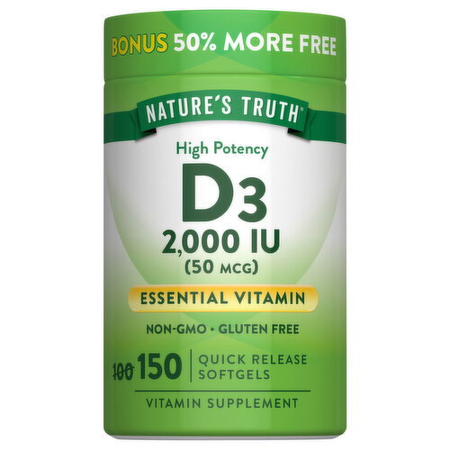 Nature's Truth Nature's Truth D3 2000 IU 50 mcg Image 1 of 9