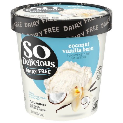 So Delicious Dairy Free Non-Dairy Coconutmilk Coconut Vanilla Bean Frozen Dessert